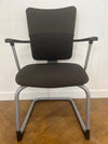 Used Steelcase Lets B Brown Cloth Cantilever Meeting Chair