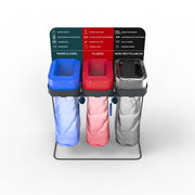 Unisort Compact 3W Recycling Bin Station