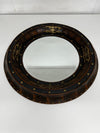 Antique Ebonized & Gilt Convex Circular Port-Hole Style Mirror