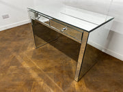Art Deco Style Glazed Mirrored 2 Drawer Console/Dressing Table