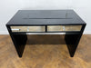 Art Deco Style Part Glazed Black Lacquered 2 Drawer Dressing Table.
