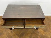 Art Deco Style Part Glazed Mahogany 2 Drawer Dressing Table