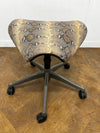 Humanscale Active Pony Stool Upholstered in Faux Snakeskin