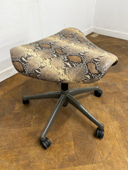 Humanscale Active Pony Stool Upholstered in Faux Snakeskin