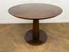 Rosewood Veneer 990mm Diameter Centre Table on a Tapered Column Base with Glass Top