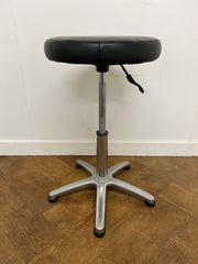 Used REM Cutting /Laboratory Stool in Black Vinyl