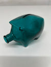 Vintage Blue/Green Piggy Bank by Holmegaard Circa 1960's