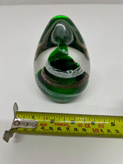 Vintage Kerry Glass Hand Blown Egg Shaped Paperweight
