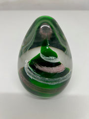 Vintage Kerry Glass Hand Blown Egg Shaped Paperweight