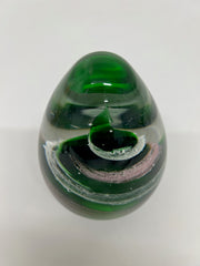 Vintage Kerry Glass Hand Blown Egg Shaped Paperweight
