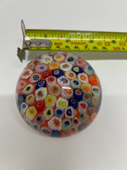 Vintage Strathearn Scottish Millefiori Glass Paperweight