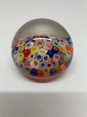 Vintage Strathearn Scottish Millefiori Glass Paperweight