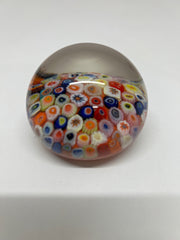 Vintage Strathearn Scottish Millefiori Glass Paperweight