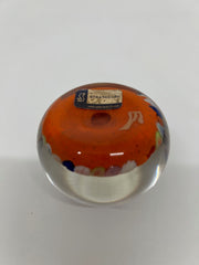 Vintage Strathearn Scottish Millefiori Glass Paperweight