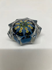 Vintage Strathearn Scottish Miniature Millefiori Glass Star Paperweight