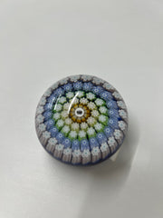 Vintage Caithness Scottish Whitefriars Glass Butterfly Cane Paperweight 1994