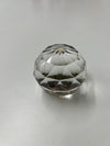 Vintage Austrian 32% Full Lead Silver Crystal Faceted Ball Paperweight