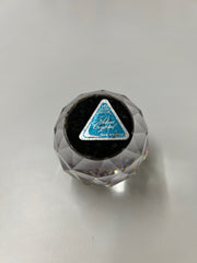 Vintage Austrian 32% Full Lead Silver Crystal Faceted Ball Paperweight