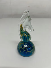 Vintage Mdina Malta Art Glass Seahorse Paperweight