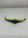 Vintage Murano Teal and Amber Crystal Glass Gondola Ash Tray 1960's