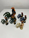 A Set Of 6 Ceramic Cockerels Made by Babbacombe Pottery Devon