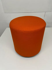 Orangebox Fletcher Orange Cloth Drum Stool