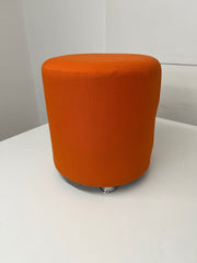 Orangebox Fletcher Orange Cloth Drum Stool