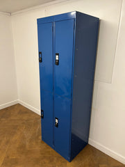 Used Blue Steel Personnel 2 Door Lockers (Sold in Pairs)