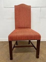 A Wooden Framed Upholstered, High Back Bedroom Chair.