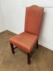 A Wooden Framed Upholstered, High Back Bedroom Chair.