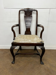 A Victorian Mahogany Elbow Chair/Carver