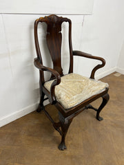 A Victorian Mahogany Elbow Chair/Carver