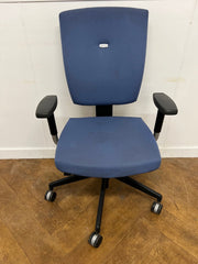 Used Senator Sprint Operator Chair in Light Blue Cloth