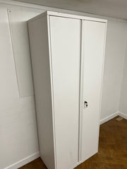 Used White Steel 2 Door Stationary Cupboard