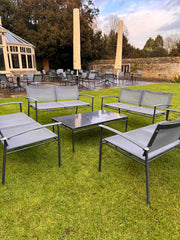 Bespoke High End Aluminium Framed Heavyweight Garden Bench (2 x Seater)