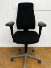 Kinnarps 6000 High Back Black Cloth Swivel Chair