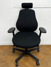 Orangebox FLO MBAH (Medium Back) Black Cloth Orthopaedic Chair wth Headrest