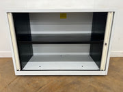 Steel White Desk High Tambour Cupboard
