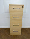 Unused Oak 4 Drawer Filing Cabinet