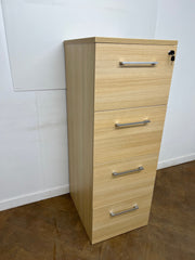 Unused Oak 4 Drawer Filing Cabinet