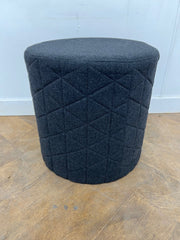 Grey Felt Tub Shaped Upholstered Stool