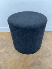 Grey Felt Tub Shaped Upholstered Stool