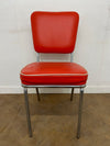 Vintage Red Leather Retro American Diner Chair