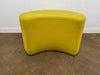Crescent Shaped Yellow Cloth Padded Foot Stool Reception/Breakout Seating