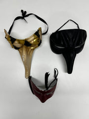 A Trio of Traditional Venetian Carnival/Masquerade Masks