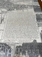 Vintage Reproduction Map "An Exact Delineation of the Famous City of Bristol & Suburbs" by Jacobus Millerd 1673