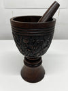 Hand Carved African Wooden Mortar and Pestle