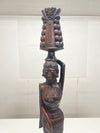 Vintage Indonesian Balinese Hardwood Carved Woman figurine