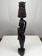 Vintage Indonesian Balinese Hardwood Carved Woman figurine