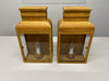 A Pair of Wall Mounted Square Lantern Hall Lights